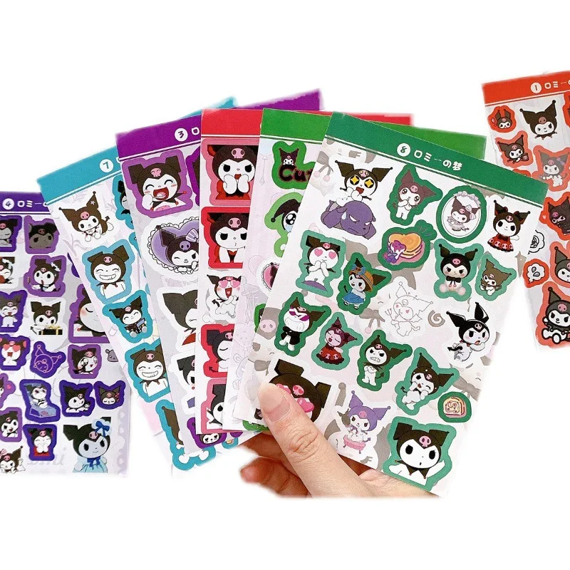 Sanurgente Kuromi Hello Kitty Sticker Ple, Melody Goo Card, Cartoon Kawaii Sticker, Hand Account Decoration, Kids Christmas Gift, 450Pcs