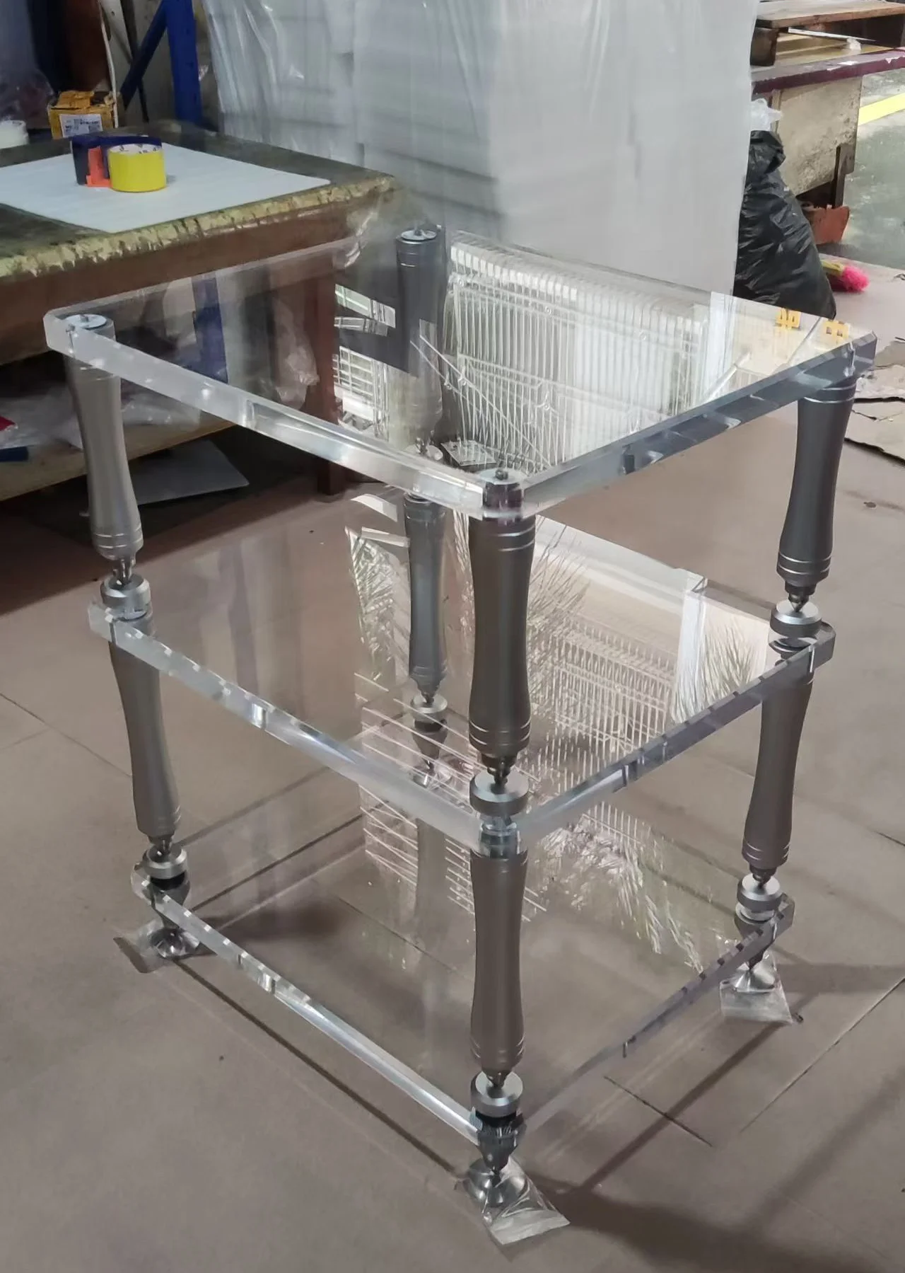HIFI Audio Speaker Amplifier Cabinet Frame Acrylic Rack Turntable CD Player Equipment Shock Absorber Tripod Shelf Foot Rack 02