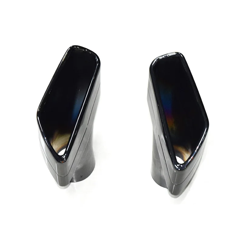Black Square Muffler Tip Tailpipe Fit For BMW G30 G31 5 Series 520i 530i 540i 2019-2023 Exhaust Upgrade Need Welding