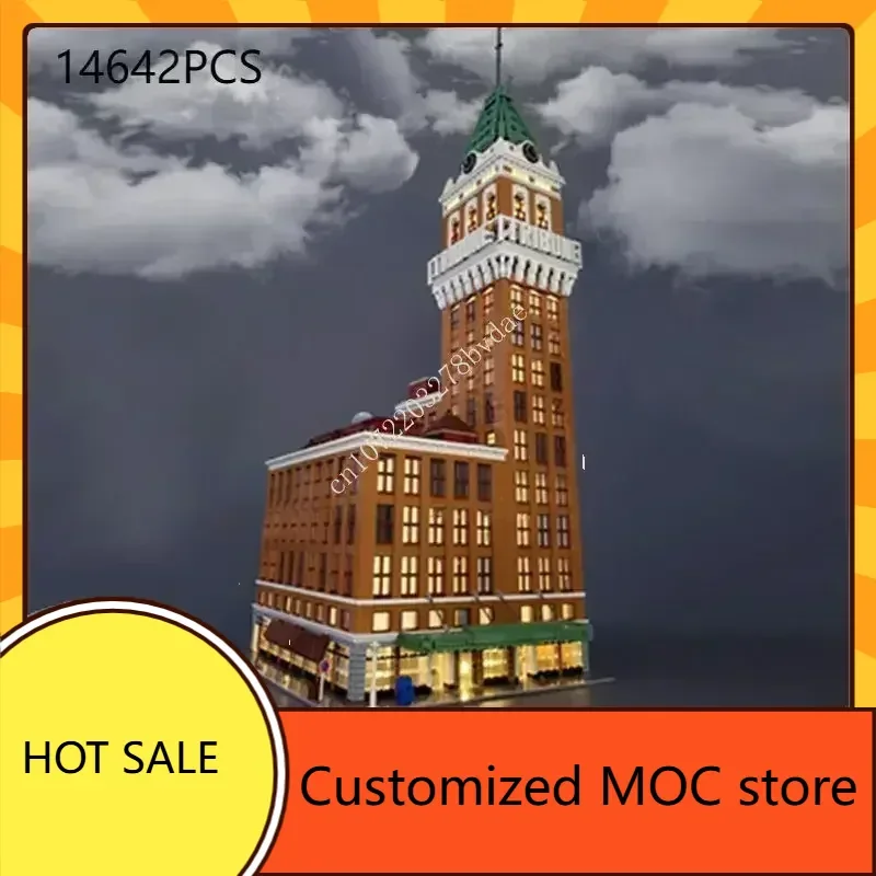 

Башня Нескребок MOC Streetview Пазлы Архитектура Креативная Рождественская сборка Игрушки на день рождения Подарки для детей в возрасте