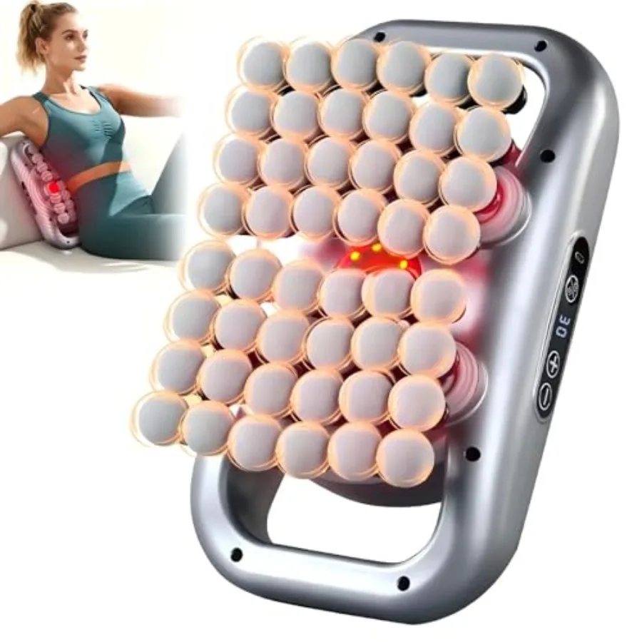 

Массажный пистолет с 48 насадками для глубокого перкуссионного массажа, 9 режимов, 9 уровней интенсивности, бесшумный, для спины и плеч