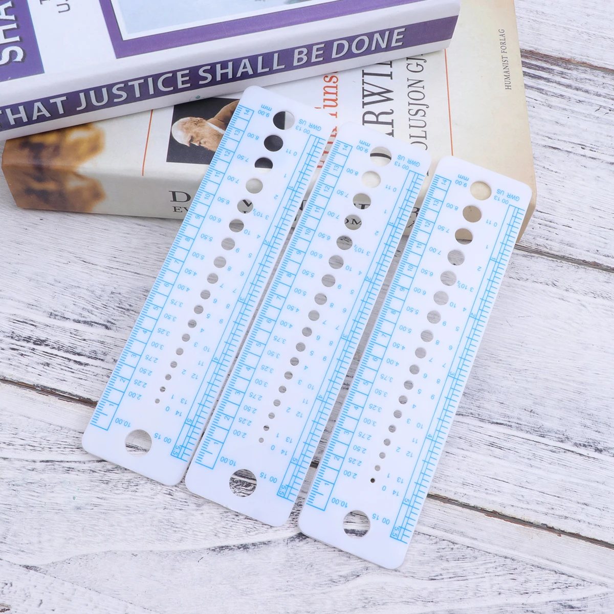 10 Pcs Measuring Ruler Knitted Straight Quilting Multifunction Cartoon Plastic Durable Precision Scale Home Office School Craft