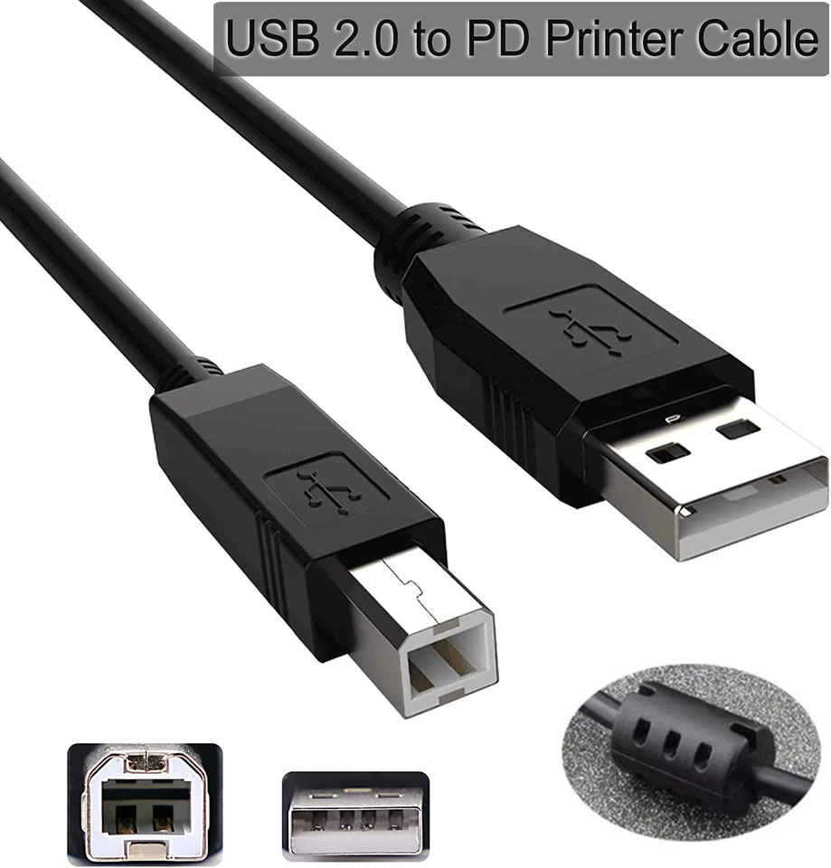 Cavo USB 2.0 Tipo A Maschio A B Maschio 1.4m – Per Stampanti E Periferiche, Veloce