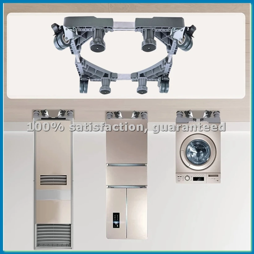 

Washing Machine Stand Adjustable Refrigerator Raised Base Mobile Roller Bracket Wheel Bathroom Kitchen Accessories-ABLM