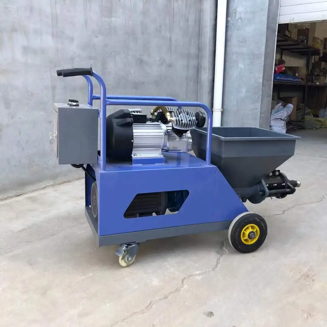 Wall Mortar Cement Spray Plaster Machine Putty Fireproof Coating Spraying Machine Fully Automatic Gypsum Spraying Machine