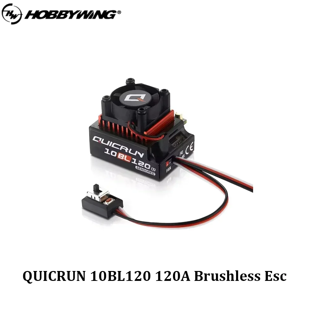 Hobbywing QuicRun 3650SD G2 inductie borstelloze motor en 60A/120A ESC geschikt voor 1/10 RC op afstand bestuurbare raceauto's