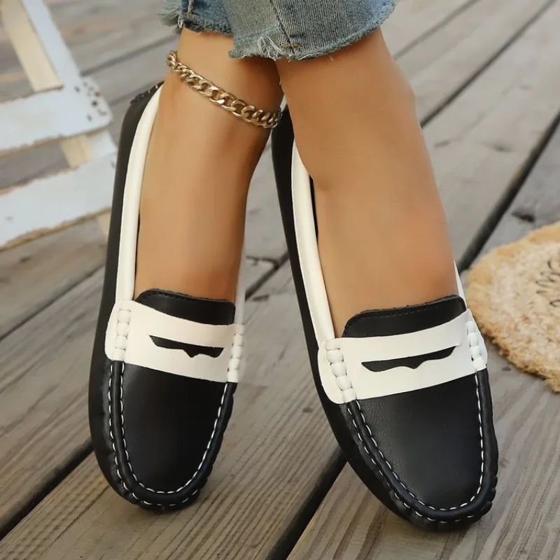 

Comfortable Lightweight Anti-slip Women's Shoes Newly Arrived Fashionable Casual Simple Round-toe Walking Flat Shoes