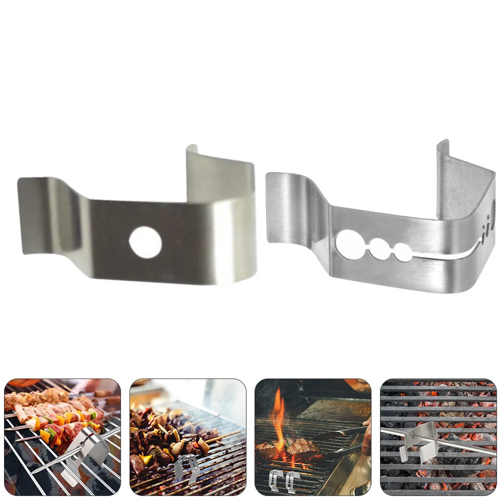 

4Pcs Food Temperature Probe Clips Stainless Steel Bbq Thermometer Holder Grill Probe Clamp Meat Thermometer Accessories