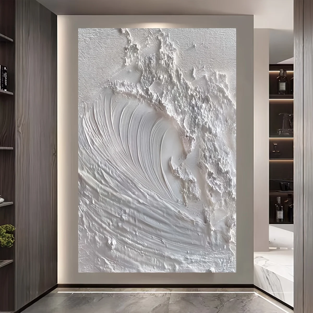 Wave Beach Wall Art Handmade Canvas Painting For Living Room Modern Office Home Decoration Abstract Texture Decorative Sheets W