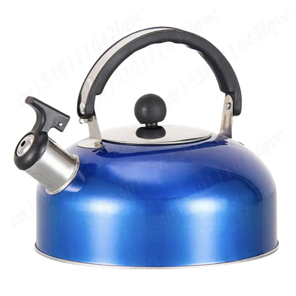 3L Stainless Steel Whistling Tea Kettle Water Boiler Heat-Resistant Flat Bottom Teapot Multi-Function Camping Pot for All Stoves