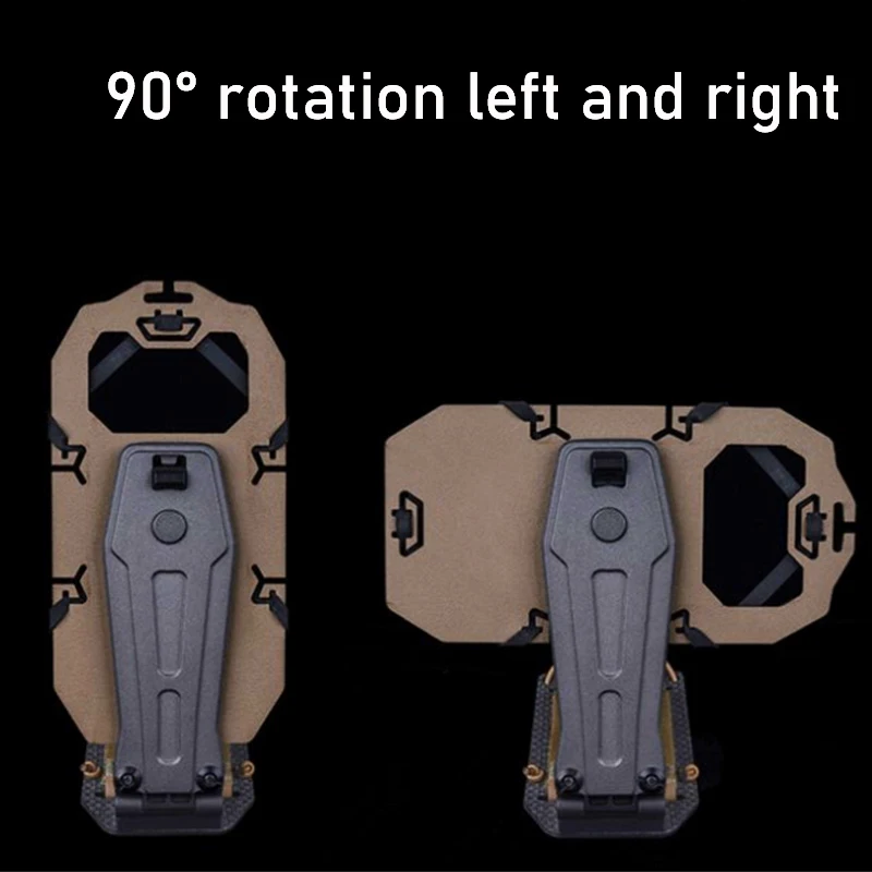 접이식 휴대폰 거치대, 360 ° 회전 내비게이션 보드, 휴대폰 운반 플랫폼, Molle 조끼 체스트 마운트에 적합