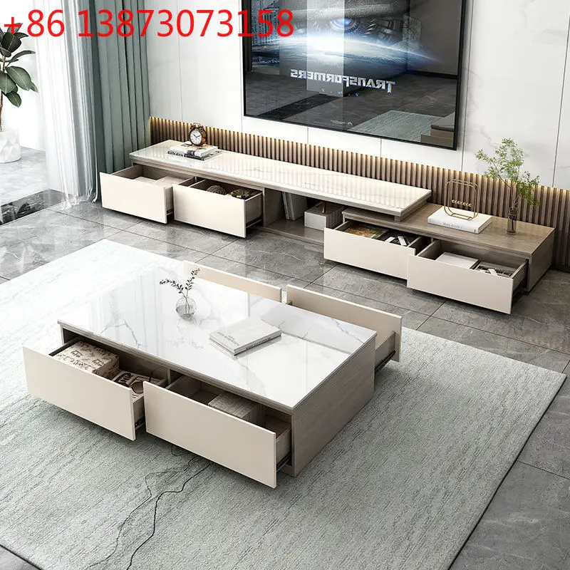 

Современный простой шкаф для телевизора, журнальный столик, мебель для гостиной, каменная плита, мраморный шкаф для телевизора, выдвижной