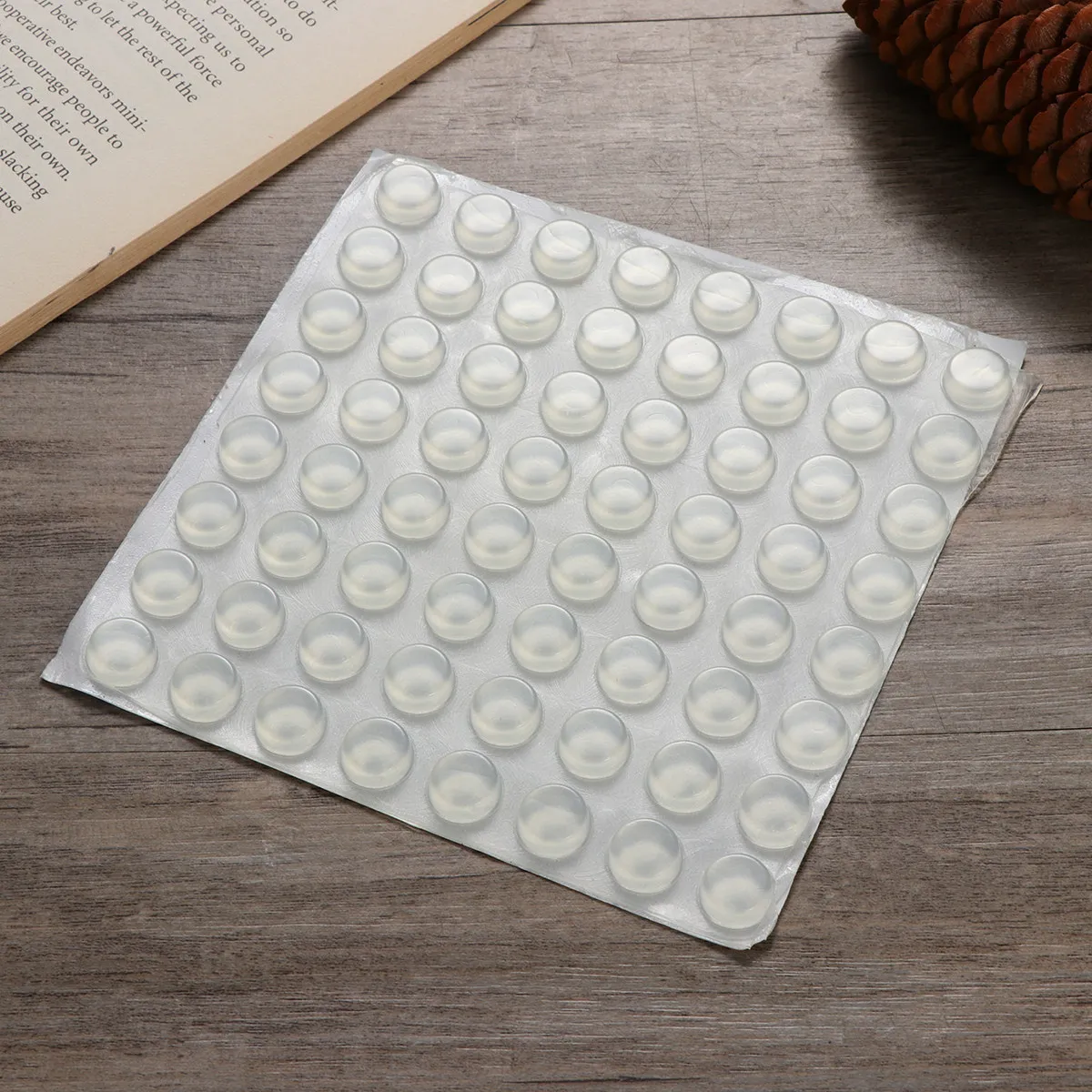 64Pcs Clear Self-Adhesive Door Knob Bumpers Polyurethane Wall Protectors Noise Dampening Pads Furniture Electronics Speakers