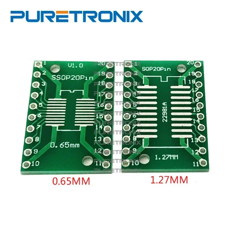20 قطعة/الوحدة SOP20 SSOP20 TSSOP20 IC SMD إلى DIP محول 0.65/1.27 مللي متر