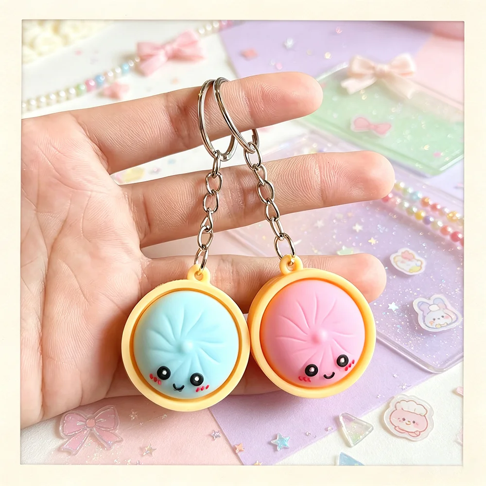 1-6Pcs Dumpling Keychains Cute - Party Favor Bag ulasan dan harga
