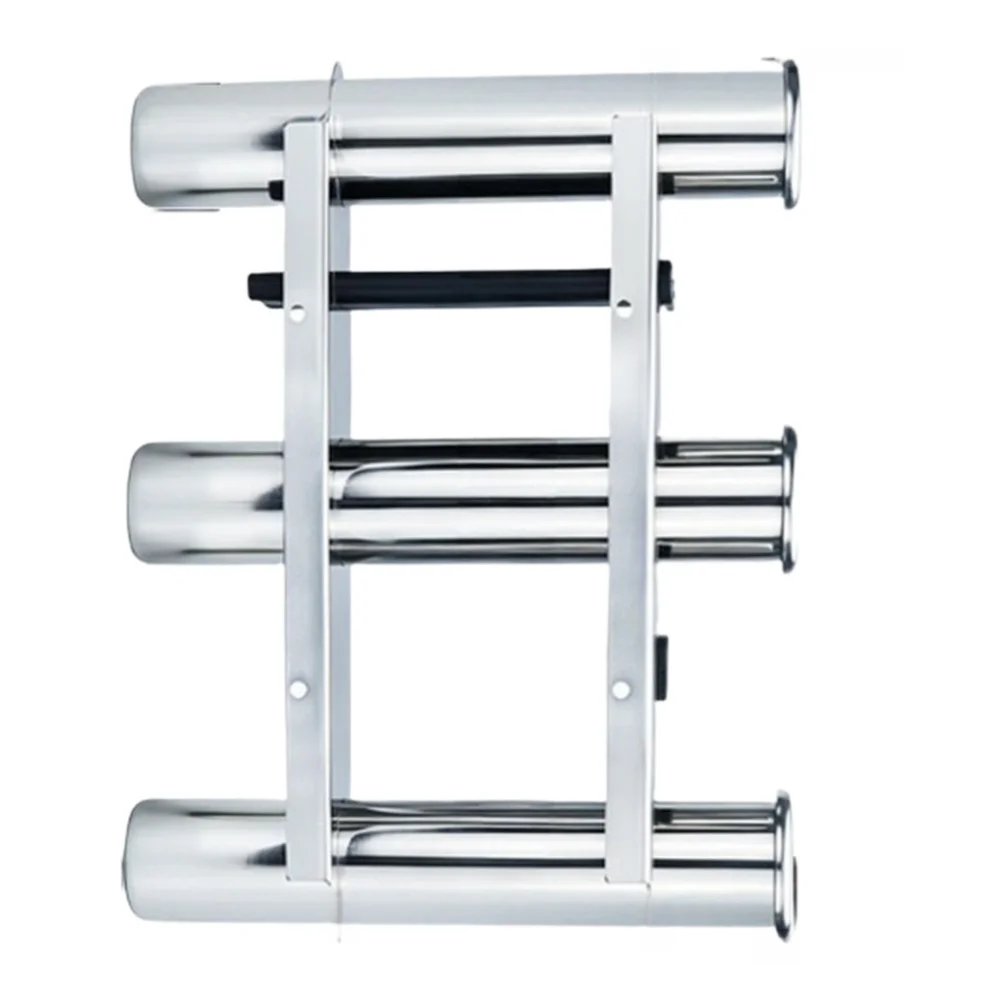 Stainless Steel Rack Gray Fishing Rod Holder 304 Stainless Steel Rust Proof Material Parallel Alignment For Boat Railings