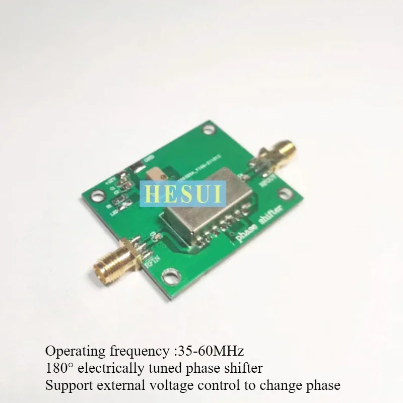35-60MHz medium frequency electric modulation phase shifter 180° adjustable voltage control low frequency