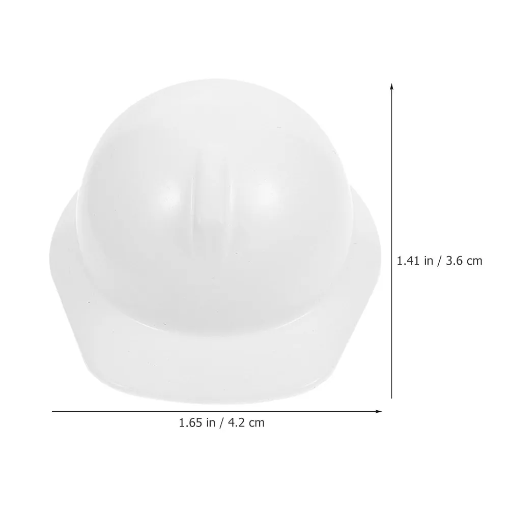 20 Peças Mini Capacetes de Construção de Plástico para Decoração de Casas de Bonecas e Brincadeiras de Fantasia, Design Requintado, Mini Capacetes de Segurança
