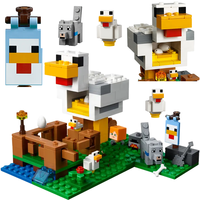 Compatible Brands Brick Sets My Mini World Game Series Building Blocks The Chicken Coop Wolf MOC Toys for Kids Gift