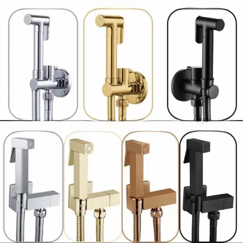 

Wall Mounted Toilet Attachment Spray Gun Faucet Brass Single Cold Women's Self Cleaning Handheld Pressurized Spray Gun Shower