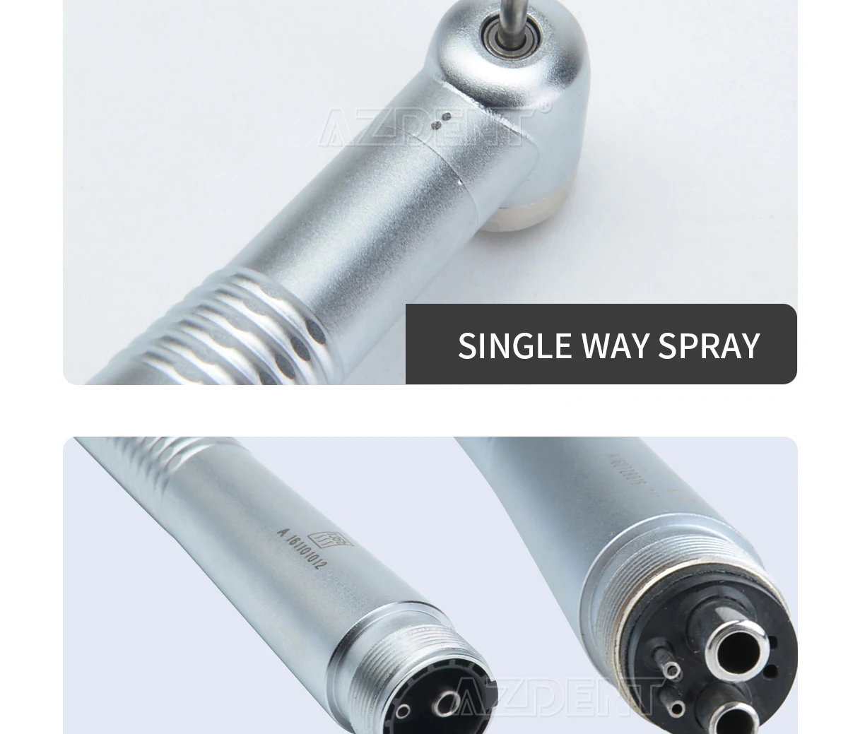 AZDENT Dental High Speed Handstück Standard Kopf Push Button Single Way Spray Zahnmedizin Medizinische Turbine Handstück – Detail 9