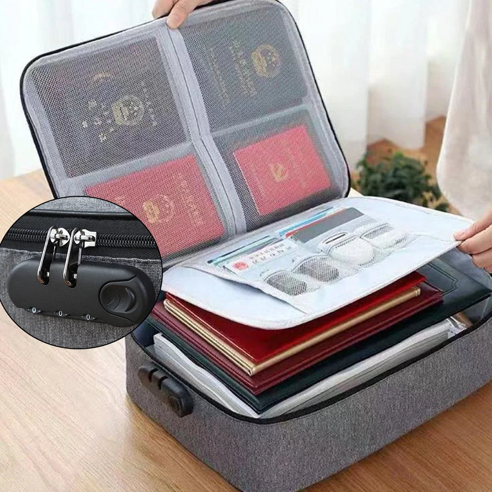 

Document Storage Bag Organizer Files Folder Ticket Credit Card Certificates Handbag Home Office Organizer Briefcase Accessories