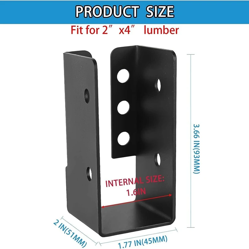 Imagem -06 - Escondido Joist Hanger com pó Revestido Exterior Escondido-flange Suporte Leve Aço Durável Q235b x Pcs