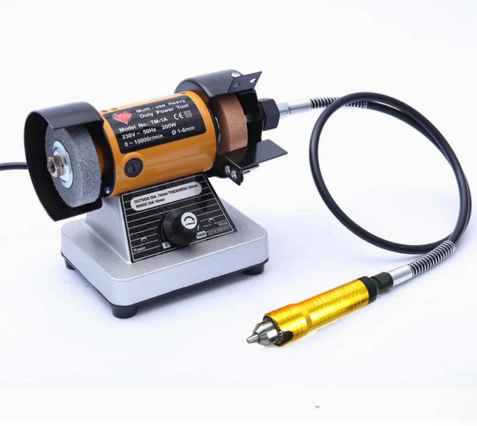 

6,5 мм патрон для полировки ювелирных изделий, буфер, бесщеточный, с регулируемой скоростью, мини-многофункциональная настольная шлифовальная машина, полировальный станок для драгоценных камней