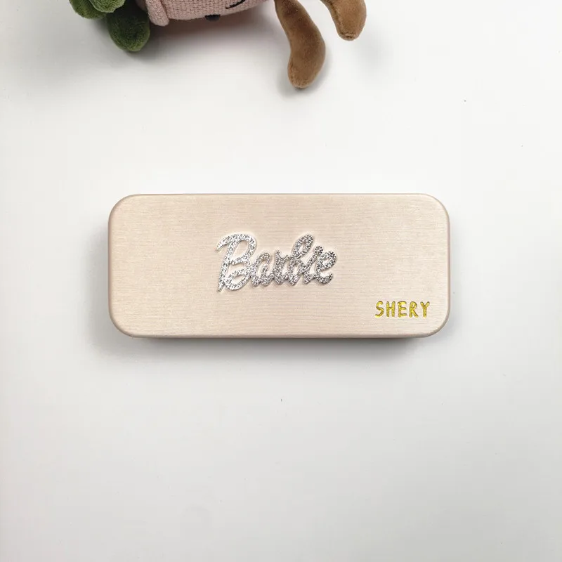 مطعمة حجر الراين الحب نمط المرأة المحمولة الصلب حافظة نظارات الصلب الجلود نظارات القراءة صندوق حامل مشهد