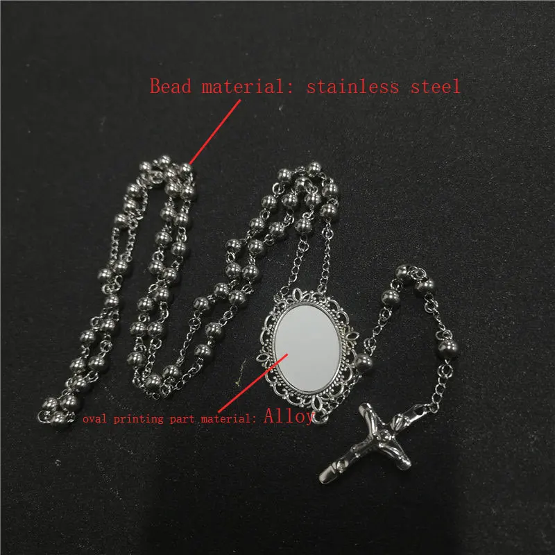 

sublimation blank photo metal bead necklaces pendants hot tranfer printing consumable 10pcs/lot