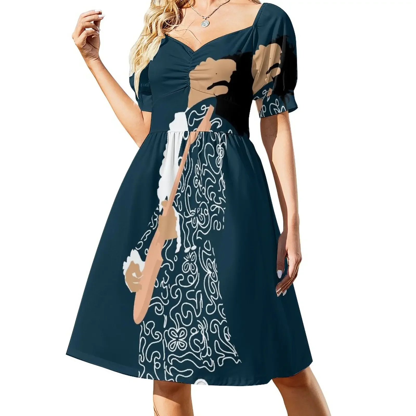 

Mozart Short-Sleeved Dress purple dress bandage dress evening ladies