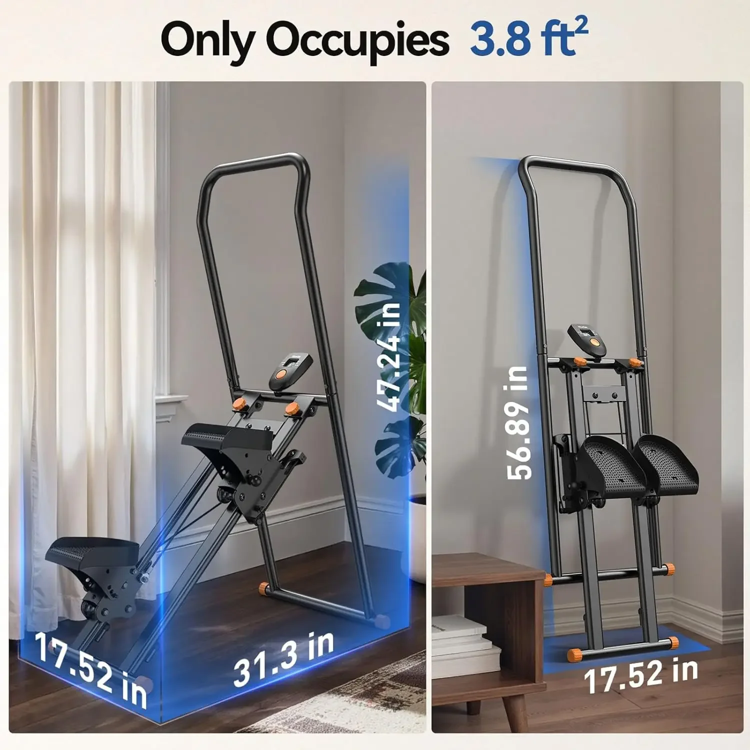 

[New Arrival, Free Shipping!]Steppers for Exercise at Home, Stair Stepper with Handlebar, Stair Climber, Stair Master with 300LB