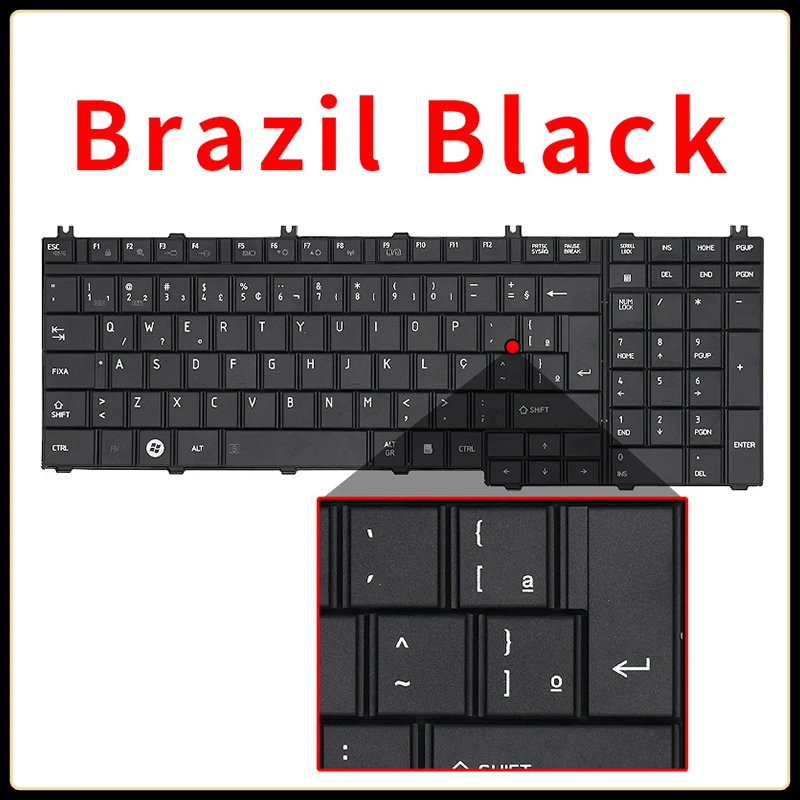 Imagem -04 - Teclado Portátil de Substituição para Toshiba Satellite Eua sp Espanhol ru Russo Brasil X505 X500 A500 P300 L500 L505 A505 L550 P505