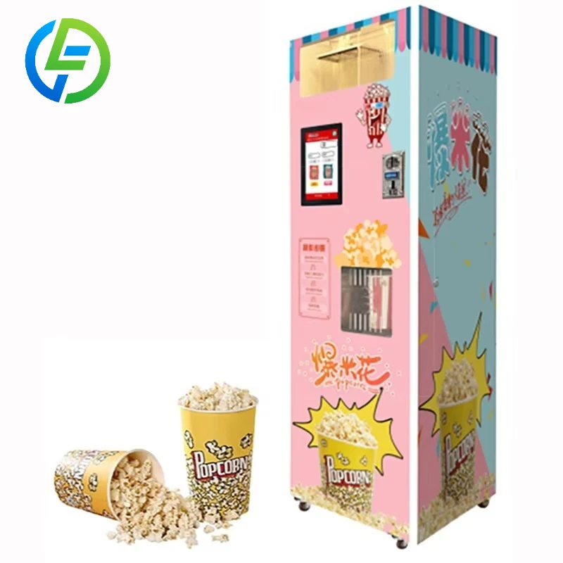 Customized Made in China Cinema Commercial Automatic 2 Flavors Popcorn Making Vending Machines