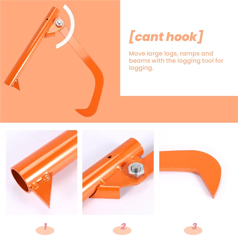 A61Z Deals Wood Logging Tool Log Roller Tool Koolstofstaal Logging Cant Hook Felling Lever Logging Tool