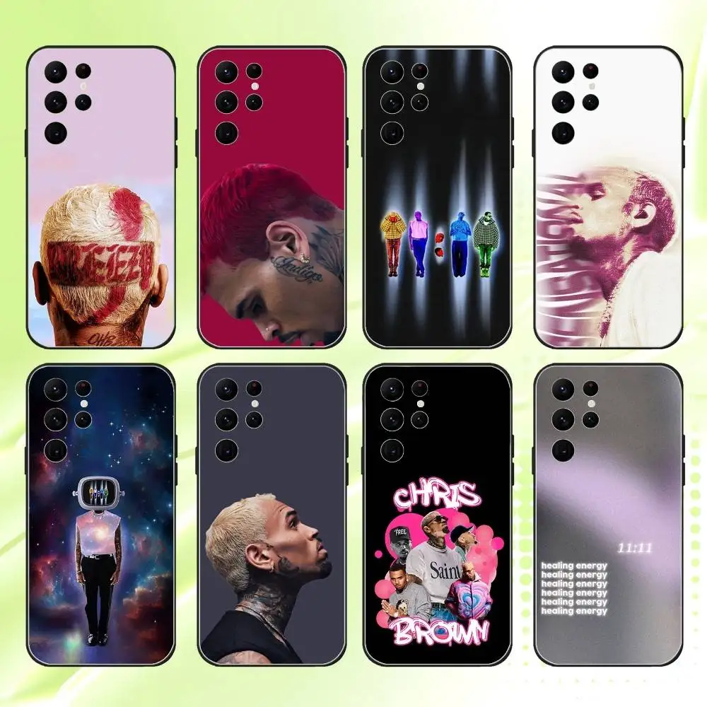 

C-Chris Brown 11:11 Phone Case For Samsung S 25,24,23,22,30,21,10,9,Ultra,Plus,Lite,FE,4,5G Black Soft Case