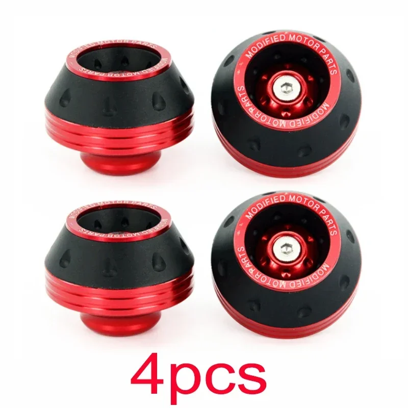 4Pcs Universal Motorrad Rad Schutz Crash Pad Motorrad Crash Protektoren Legierung Motocross Fallende Gabel Slider Tassen