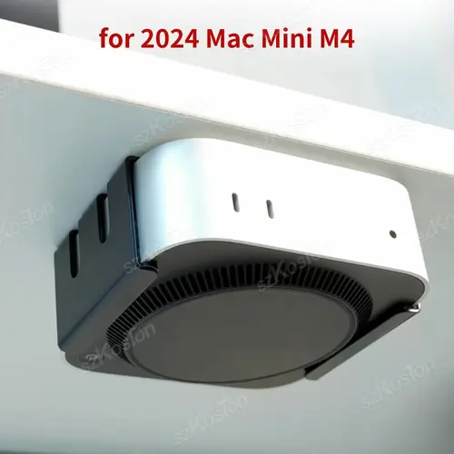 Soporte debajo del escritorio para ordenador de escritorio Mac Mini M4 2024, soporte de montaje de Metal detrás del Monitor para Mac Mini M4 Pro, accesorios para PC