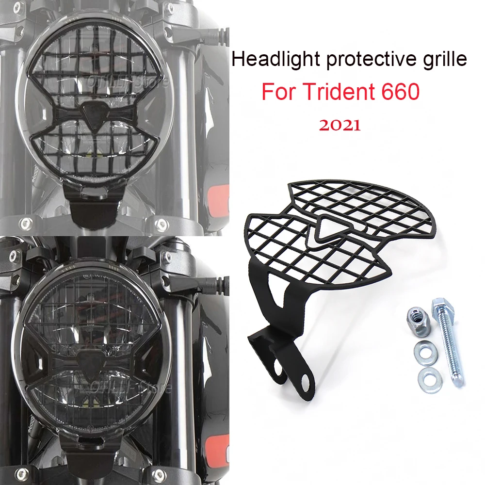 

For Trident 660 Trident660 2021 NEW Motorcycle Accessories Headlight Guard Protector Grill