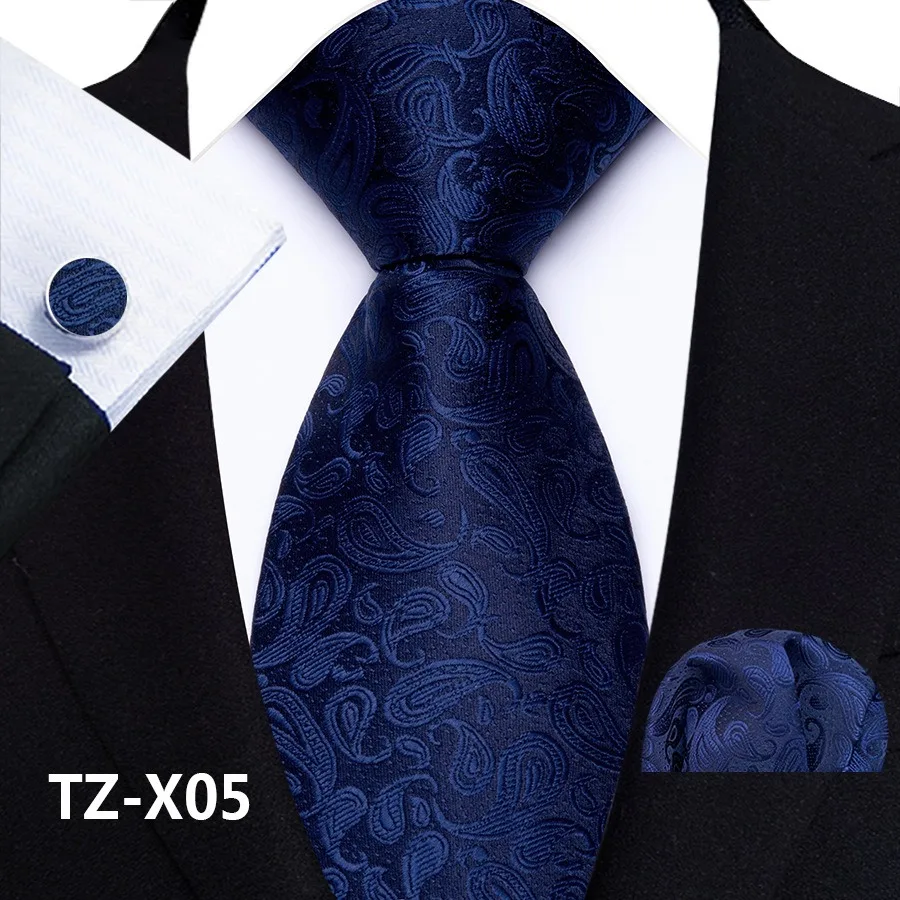 Klassisches Krawattenset für Herren, florales Paisley-Krawattenset mit Einstecktuch und Manschettenknöpfen, Vintage-Krawatte für Hochzeit, Business-Anzug-Accessoires – Detail 12