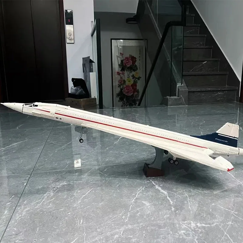 10318 Decoração de modelo de aeronave Concorde, brinquedo de bloco de montagem de inteligência para adultos, presente de Natal de aniversário, 2083 peças