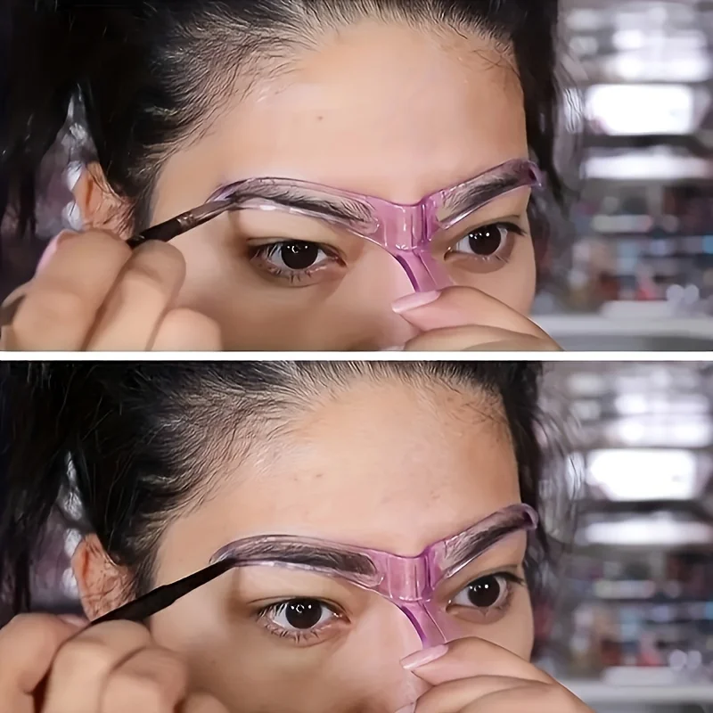مجموعة قوالب حواجب بمقبض ، أداة تشكيل وتزيين للحواجب بدقة ، سهلة الاستخدام ، أداة قابلة لإعادة الاستخدام لكل #1
