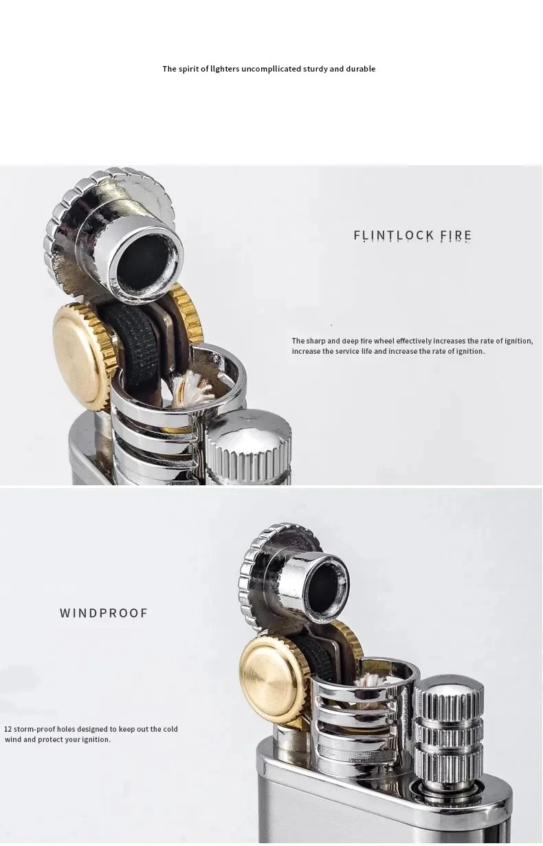 Neues Leader-Feuerzeug mit zehntausend Zündhölzern, doppelter Verwendung, personalisiert und kreativ, winddichtes Feuerzeug, kleines Werkzeug, Geschenk für Männer. – Detail 16