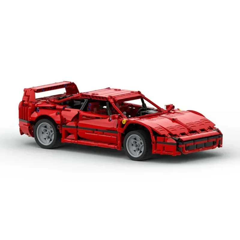 MOC-190464 Rode Nieuwe F40 Supercar Bouwsteen Model 1433 Onderdelen Kinderen Verjaardagsonderwijs Bouwstenen Speelgoed Cadeau