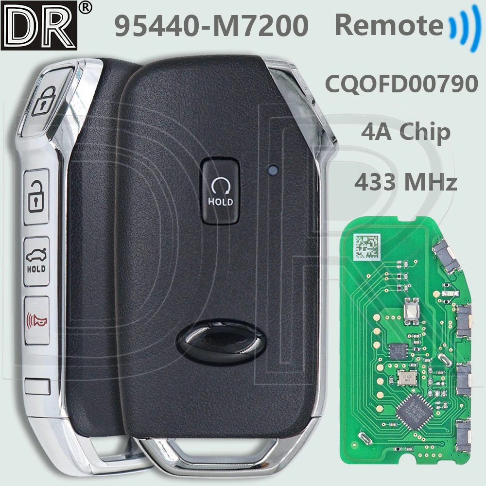 

DR Proximity Car Remote Control Key For KIA Forte 2022 4A Chip 433MHz 95440-M7200 CQOFD00790