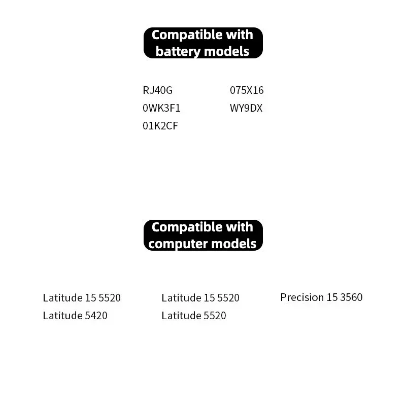 بطاريات الكمبيوتر المحمول الجديدة عالية الجودة RJ40G 15.2V 63Wh لبطارية الكمبيوتر المحمول P Recision 3560 01K2CF 075X16 RJ40G