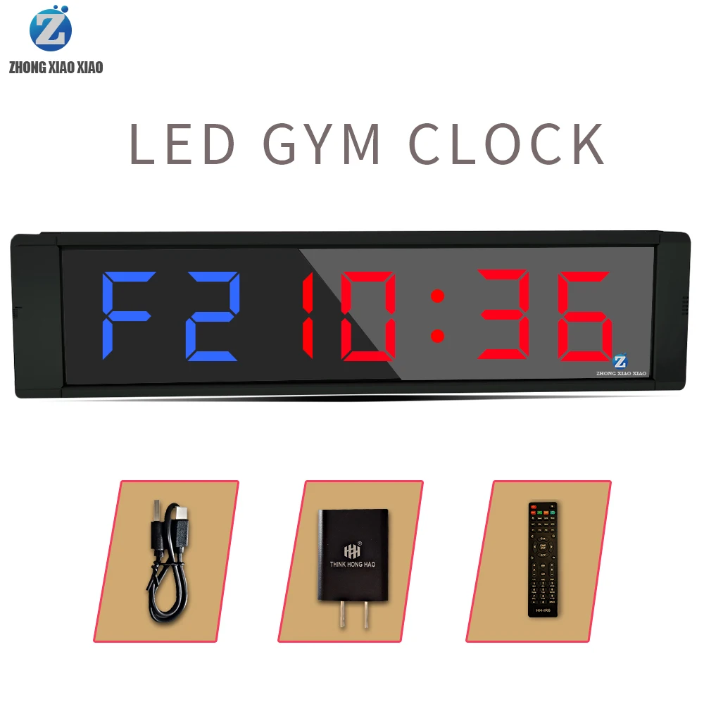 LED Gym Timer 1 Inch Digital Count up Countdown Stopwatch for Fitness Training Exercise Workout Count up down Timer