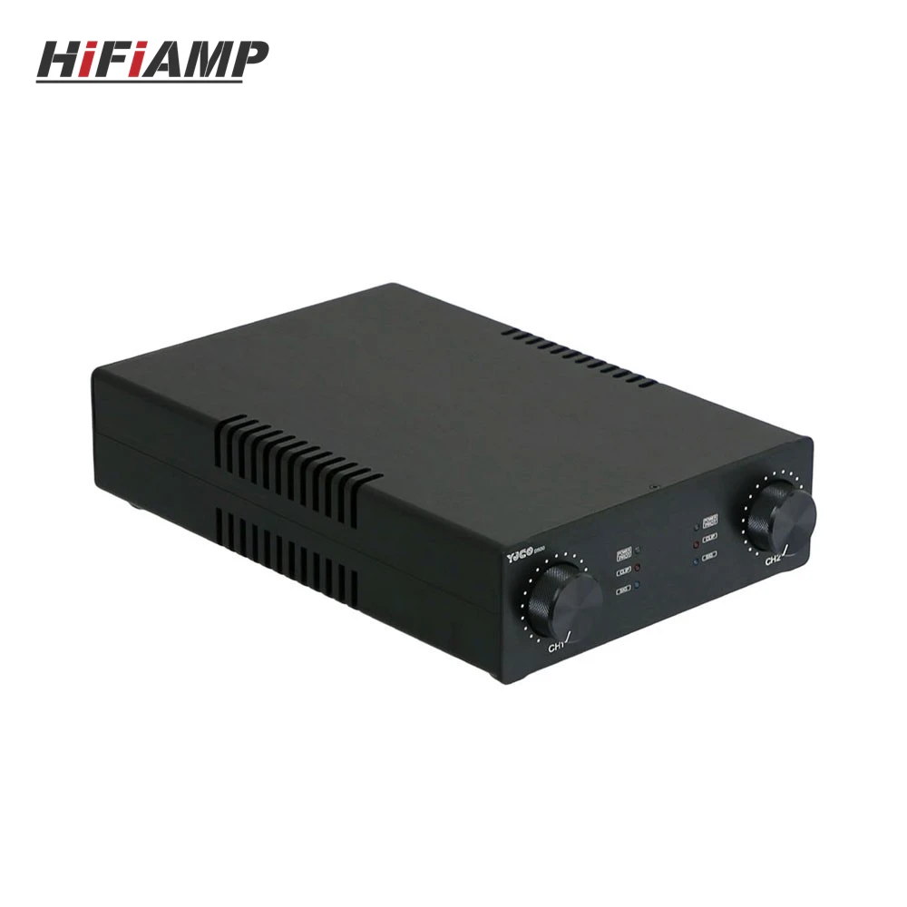 HiFiAMP D500 Dual Channel 500W+500W High Power Amplifier IRS2092S HiFi Professional Audio Amplifier Built-in Dual Cooling Fan
