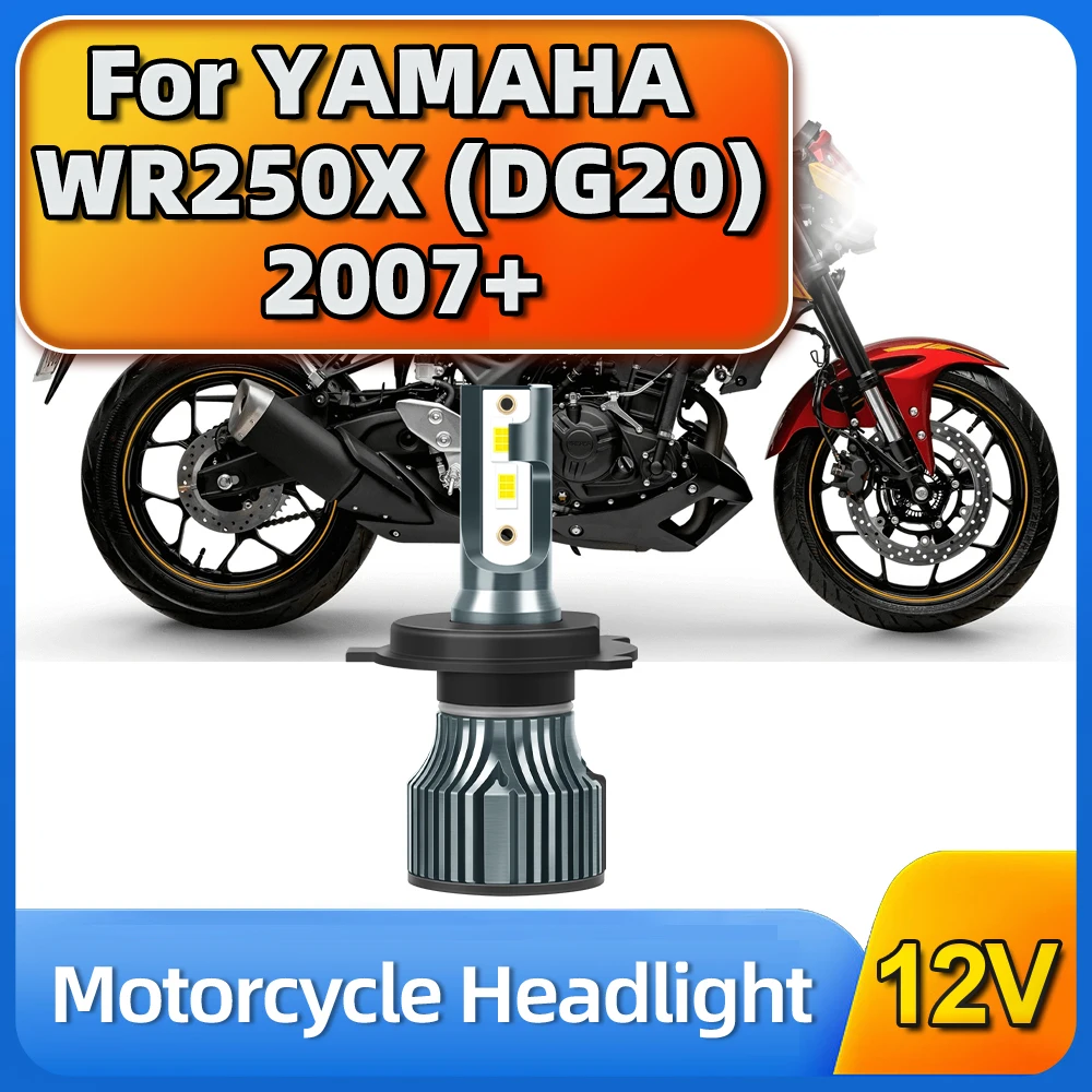 Motorcycle LED Headlight Bulb 55W Moto Headlamp Motorbike 6500K For YAMAHA WR250X (DG20) 2007 2008 2009 2010 2011 2012 2013-2023