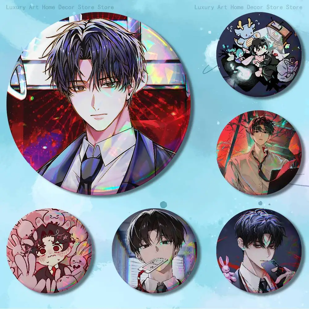K-Kim S-Soleum GSGW 58mm 44mm HD Print Brooch Badges Pretty Derby Round Display Brooches Lapel Pins
